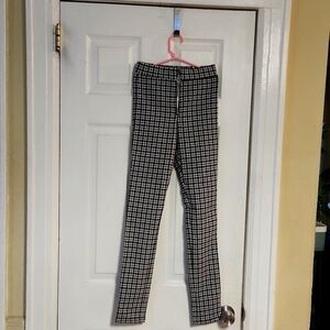 Garage Black and White Checkered Tailored Pants